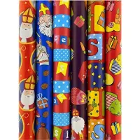 Benza Sinterklaaspapier cadeaupapier - XXL sinterklaaspapier - 3 meter x 70 cm - 12 rollen