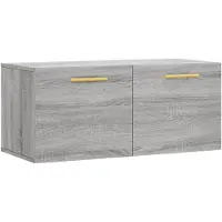 vidaXL Wandkast 80x36,5x35 cm bewerkt hout grijs sonoma eikenkleurig