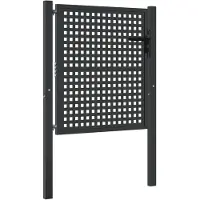 vidaXL Tuinpoort Antraciet 100x100 cm Staal