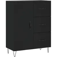vidaXL Dressoir 69,5x34x90 cm bewerkt hout zwart