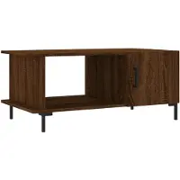 vidaXL Salontafel 90x50x40 cm bewerkt hout bruin eikenkleur