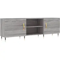 vidaXL Tv-meubel 150x30x50 cm bewerkt hout grijs sonoma eikenkleurig