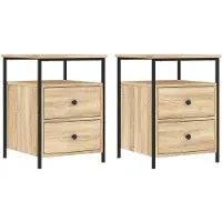 vidaXL Nachtkastjes 2 st 44x45x60 cm sonoma eikenkleurig