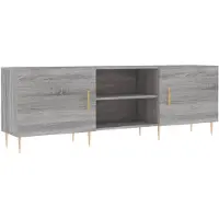 vidaXL Tv-meubel 150x30x50 cm bewerkt hout grijs sonoma eikenkleurig