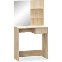 vidaXL Kaptafel 75x40x141 cm bewerkt hout eikenkleurig