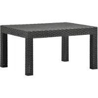 vidaXL Tuintafel 58x58x41 cm PP rattan antracietkleurig