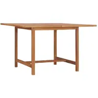 vidaXL Tuintafel 110x110x75 cm massief teakhout