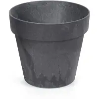 Prosperplast Bloempot - betonlook - antraciet - kunststof - 20 cm - Plantenpotten