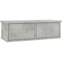 vidaXL Wandschap met lades 60x26x18,5 cm bewerkt hout betongrijs