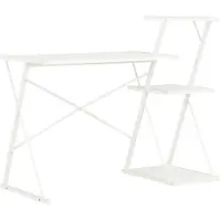 vidaXL Bureau met schap 116x50x93 cm wit