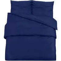 vidaXL Beddengoedset, marineblauw, 260x240 cm, lichtgewicht microvezel