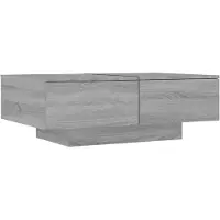 vidaXL Salontafel 90x60x31 cm bewerkt hout grijs sonoma eikenkleurig