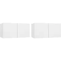 vidaXL Tv-hangmeubelen 2 st 60x30x30 cm wit