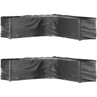 vidaXL Tuinmeubelhoezen L-vormig 2 st 20 oogjes 300x300x90 cm