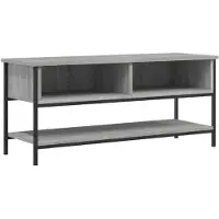vidaXL Tv-meubel 100x35x45 cm bewerkt hout grijs sonoma eikenkleurig