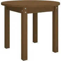 vidaXL Salontafel Ø 55x45 cm massief grenenhout honingbruin
