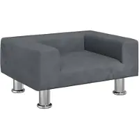 vidaXL Hondenmand 50x40x26,5 cm fluweel donkergrijs