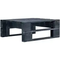 vidaXL Tuinhocker pallet hout zwart