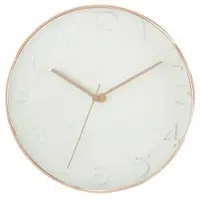 Home Deco Factory Ronde wandklok diameter 30,5 cm Wit