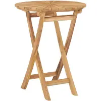 vidaXL Tuintafel inklapbaar Ø60 cm massief teakhout