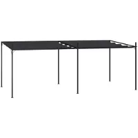 vidaXL Paviljoen met uitschuifbaar dak, 600x300x233 cm, antraciet