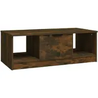 vidaXL Salontafel 102x50x36 cm bewerkt hout gerookt eikenkleurig