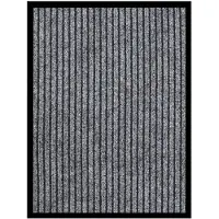 vidaXL Deurmat 40x60 cm gestreept grijs