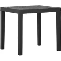 vidaXL Tuintafel 79x65x72 cm kunststof grijs