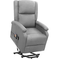 vidaXL Sta-op-massagestoel stof lichtgrijs