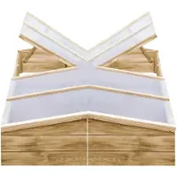 vidaXL Kas, 2 stuks, geïmpregneerd grenenhout, 200x50x35 cm