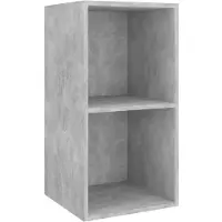 vidaXL Tv-wandmeubel 37x37x72 cm bewerkt hout betongrijs