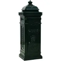 vidaXL Pilaar brievenbus vintage stijl roestbestendig aluminium groen