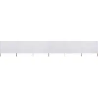 vidaXL - Windscherm - 6-panelen - 800x160 - cm - stof - zandwit