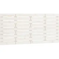 vidaXL Hoofdbord wandmontage 126x3x63 cm massief grenenhout wit