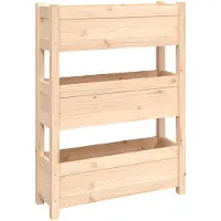 vidaXL Plantenbak 77x25x104,5 cm massief grenenhout