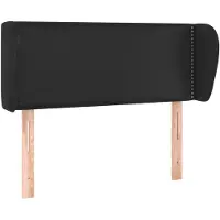 vidaXL Hoofdbord met randen 83x23x78/88 cm kunstleer zwart