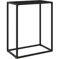 vidaXL Wandtafel 60x35x75 cm gehard glas zwart