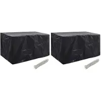 vidaXL Tuinmeubelhoezen 2 st 8 ogen 180x70x90 cm