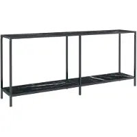 vidaXL Wandtafel 180x35x75,5 cm gehard glas zwart