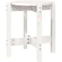vidaXL Salontafel Ø 42,5x45 cm massief grenenhout wit