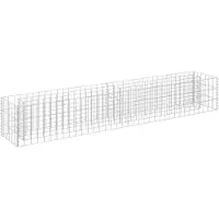 vidaXL Gabion plantenbak verhoogd 180x30x30 cm gegalvaniseerd staal