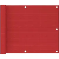 vidaXL Balkonscherm 75x600 cm HDPE rood