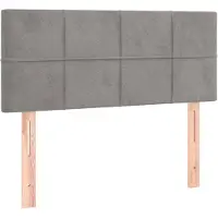 vidaXL Hoofdbord 90x5x78/88 cm fluweel lichtgrijs
