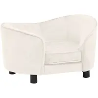 vidaXL Hondenbank 69x49x40 cm pluche crèmekleurig