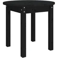 vidaXL Salontafel Ø 45x40 cm massief grenenhout zwart