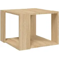 vidaXL Salontafel 40x40x30 cm bewerkt hout sonoma eikenkleurig