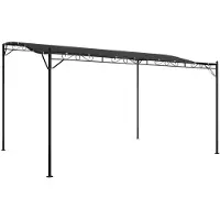 vidaXL Luifel 4x3 m 180 g/m² stof en staal antracietkleurig