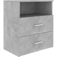 vidaXL Nachtkastje 50x32x60 cm betongrijs