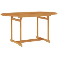 vidaXL - Tuintafel - 150x90x75 - cm - massief - teakhout