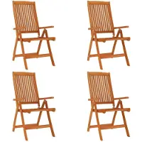 vidaXL Tuinstoelen 4 st inklapbaar massief eucalyptushout